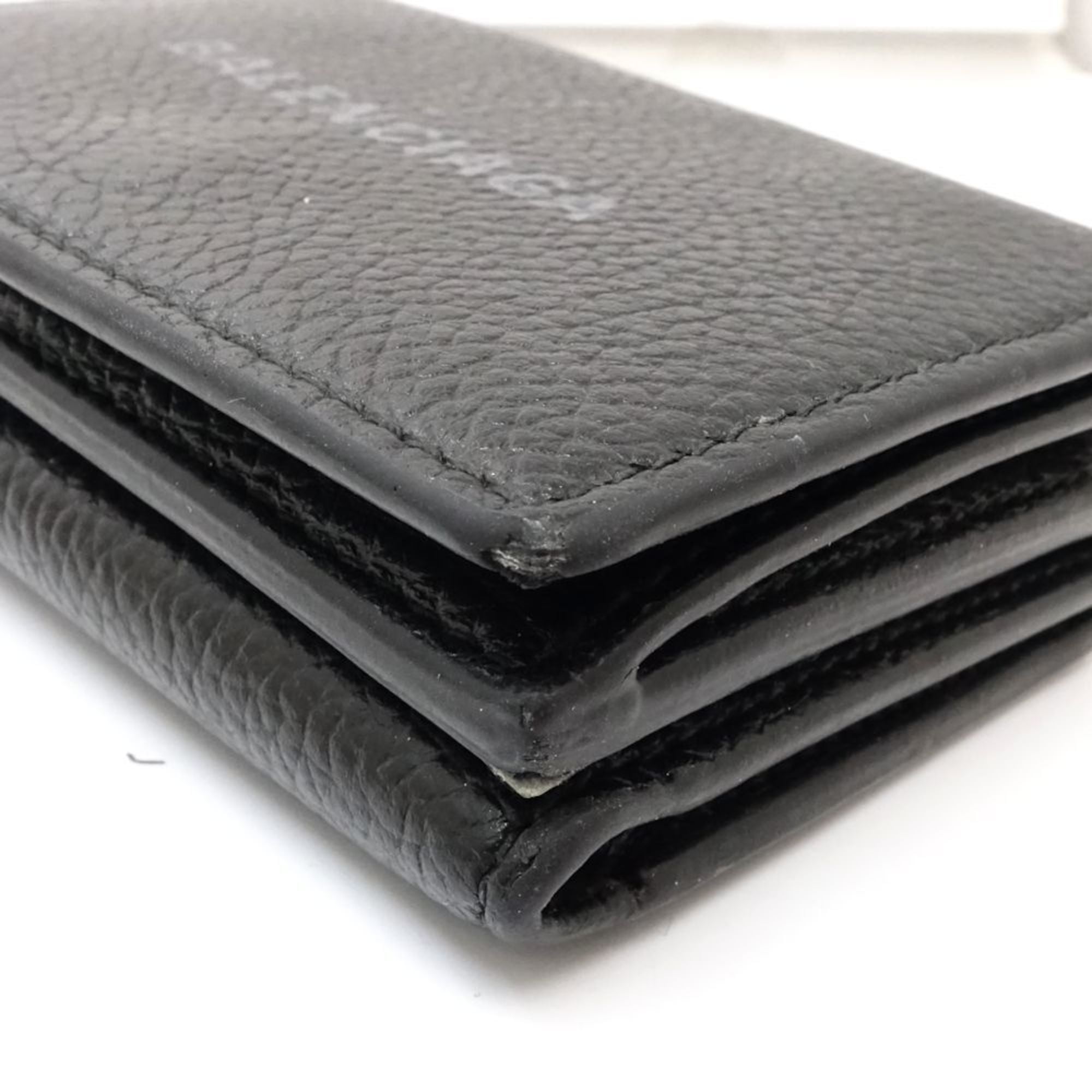 BALENCIAGA Cash Mini Wallet, Black Calfskin, 954312, Women's, Tri-fold 181859