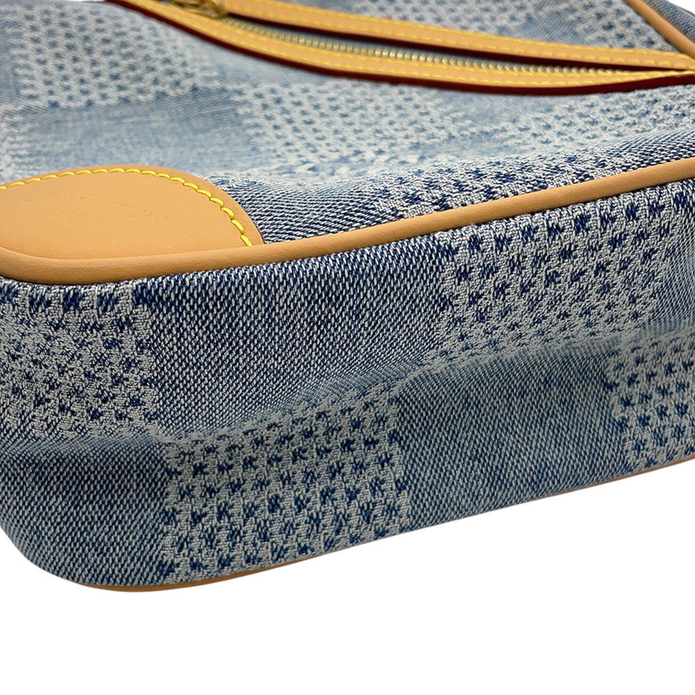 Louis Vuitton Damier Denim 3D Cotton Shoulder Bag, N40706; Handbag; Handbag for Men; LOUIS VUITTON — Like New