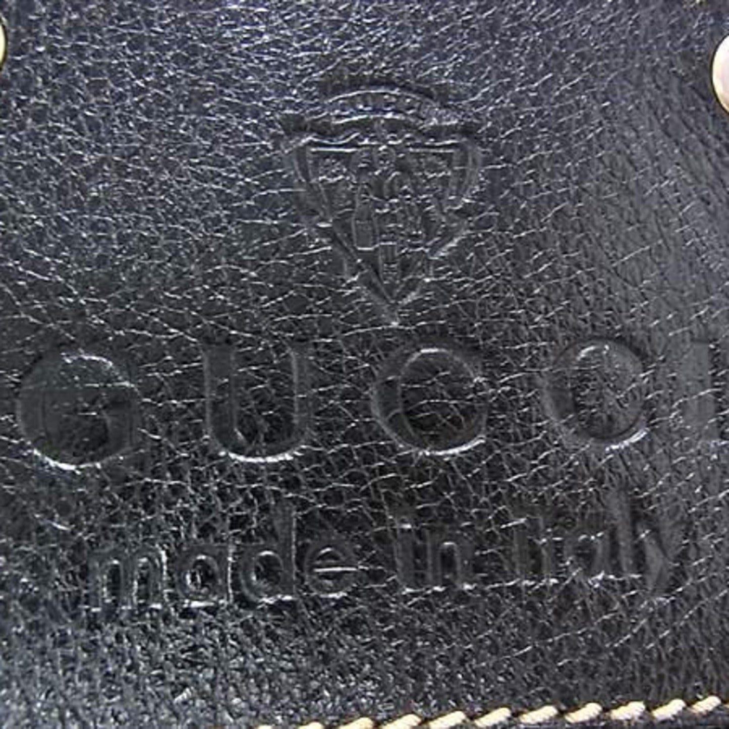 GUCCI Gucci Body Bag 201846 Black Leather Men's Women's