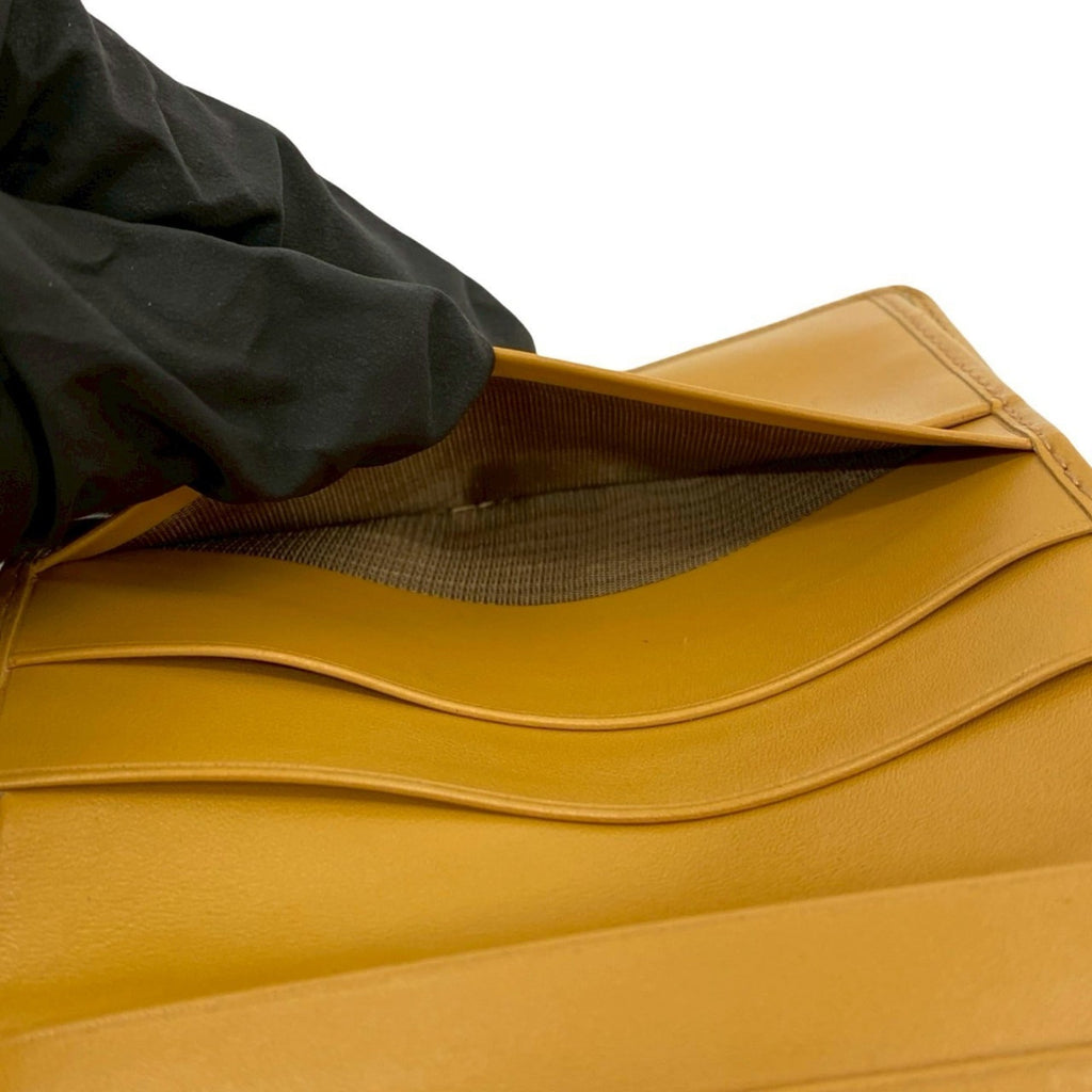 CELINE Macadam Blason Pattern Leather Bifold Wallet, Brown/Beige, 33672