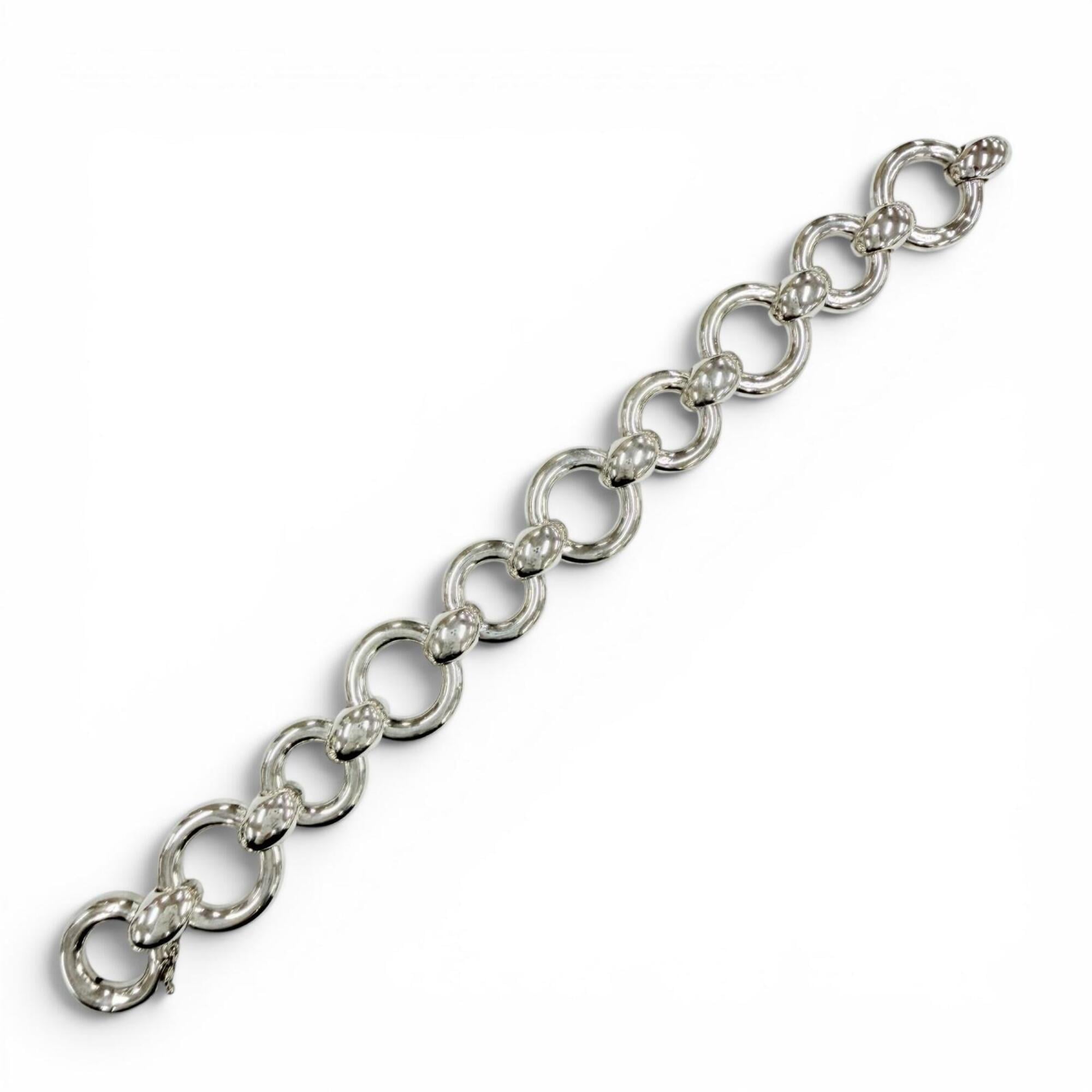 HERMES Vintage Frontaire Bracelet, SV925 Bangle, Silver, Weight 55.2g, Women's — Like New