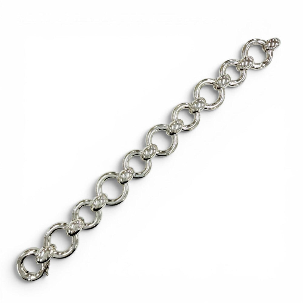 HERMES Vintage Frontaire Bracelet, SV925 Bangle, Silver, Weight 55.2g, Women's — Like New