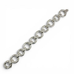 HERMES Vintage Frontaire Bracelet, SV925 Bangle, Silver, Weight 55.2g, Women's — Like New