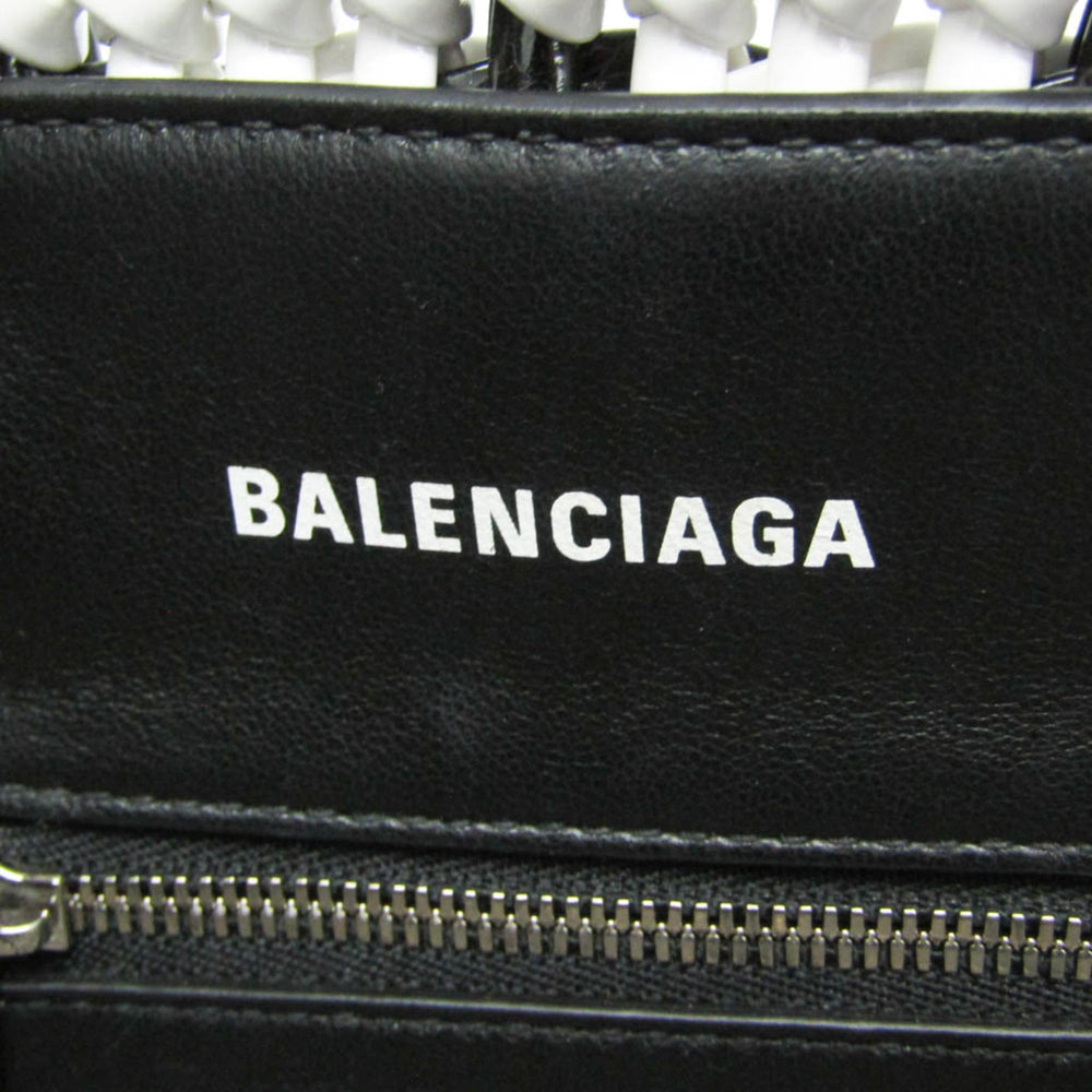 Balenciaga Bistro XXS 678028 Women's Leather Handbag,Shoulder Bag Black,White — Like New