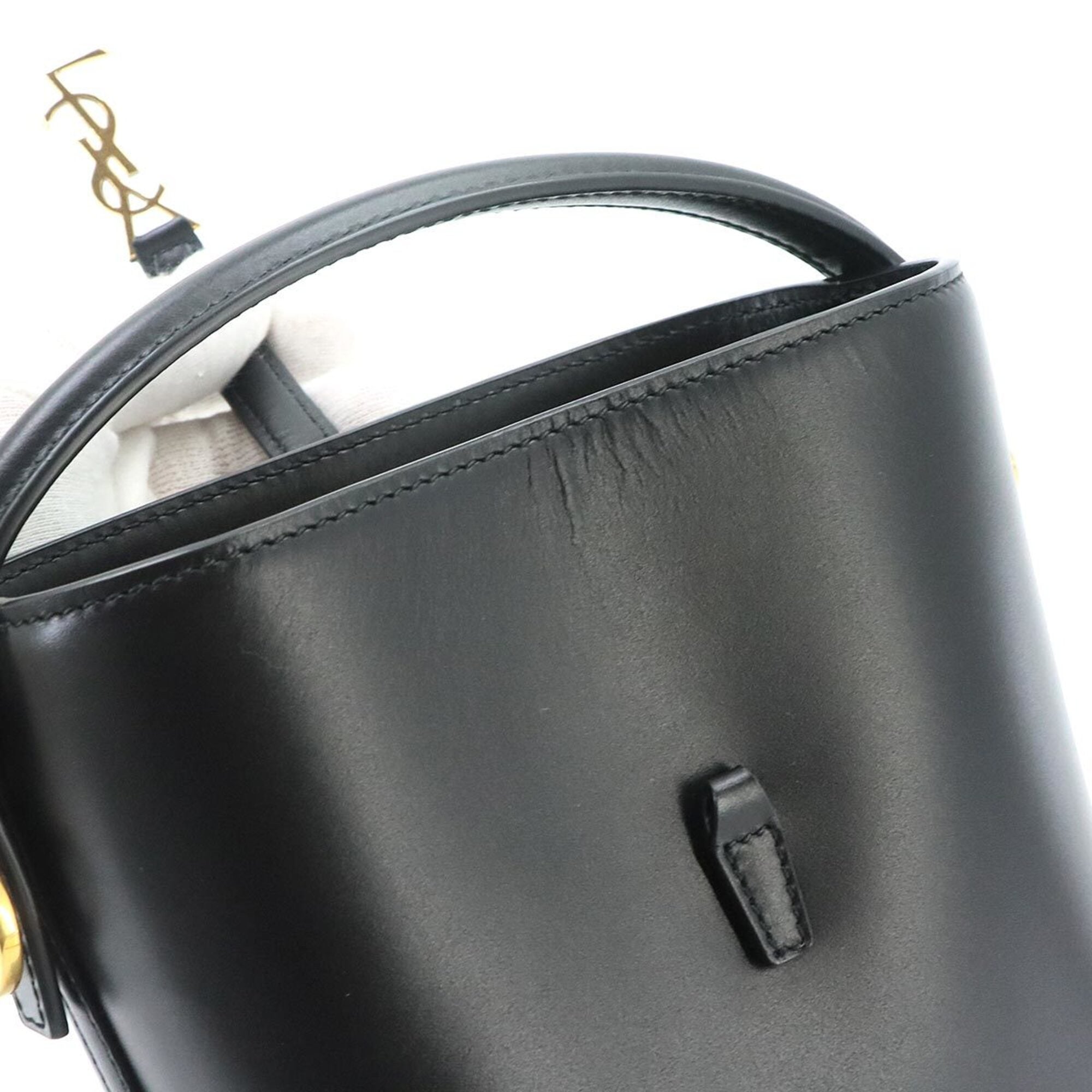 Saint Laurent LE37 Mini 2-way Shoulder/Handbag, Leather, Black, Gold Hardware, 765870 — New - Store Return