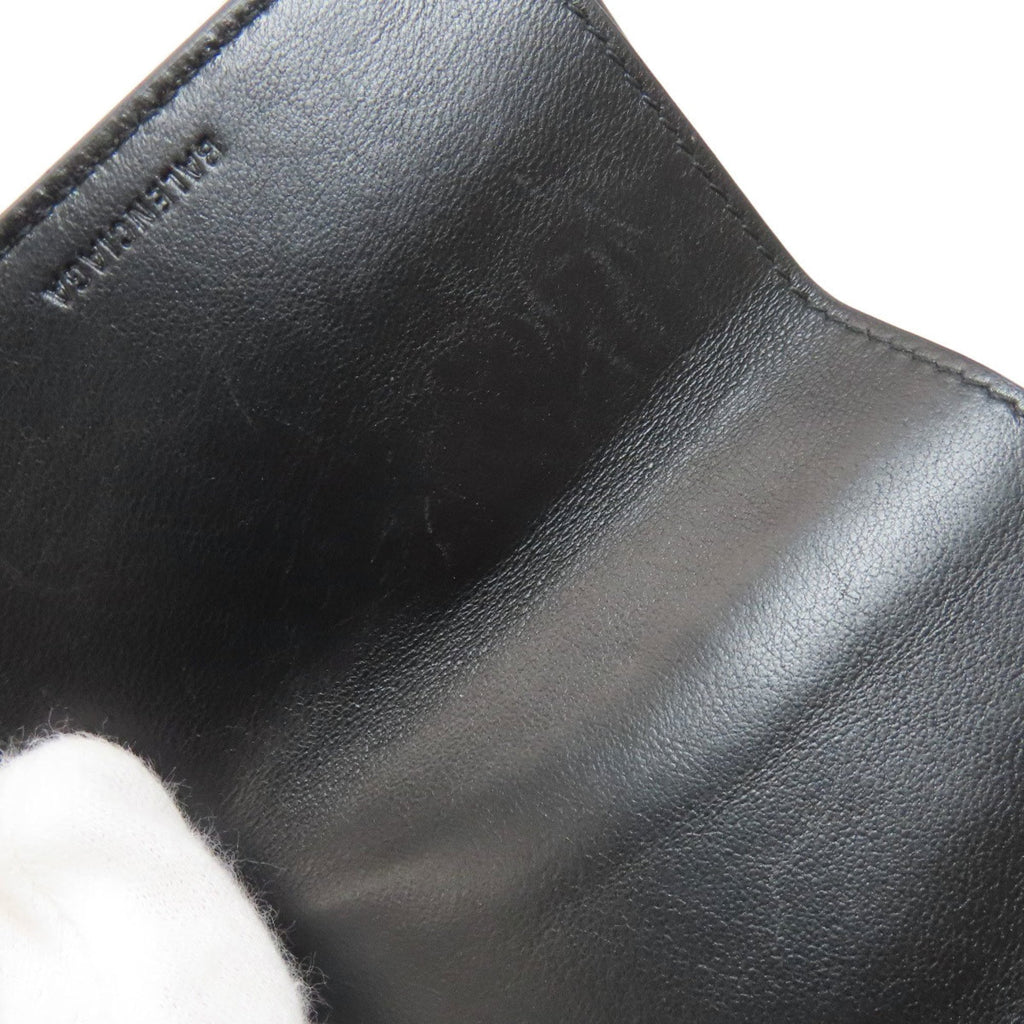 Balenciaga Compact Wallet Logo Bifold Leather Women's BALENCIAGA