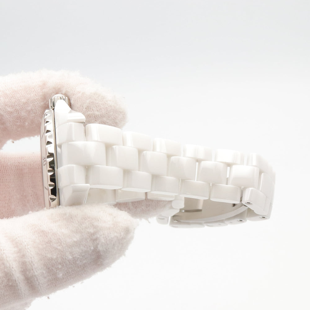 Chanel J12 12-Diamond Watch, Ceramic, Diamond, Ladies, Pink Tone, Shell, H5513 — Very Good