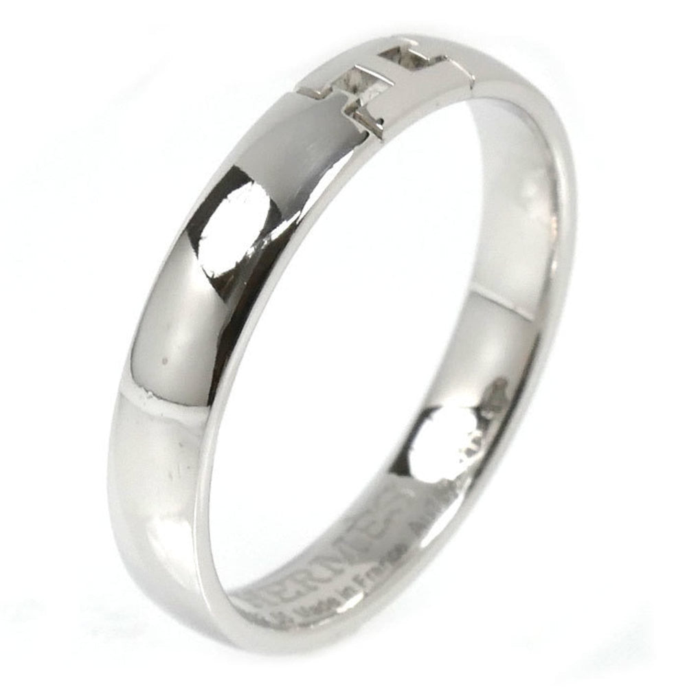 HERMES 18K White Gold Hercules Ring H119854B Size 14.5 (55mm, 3.6g) for Women — Like New