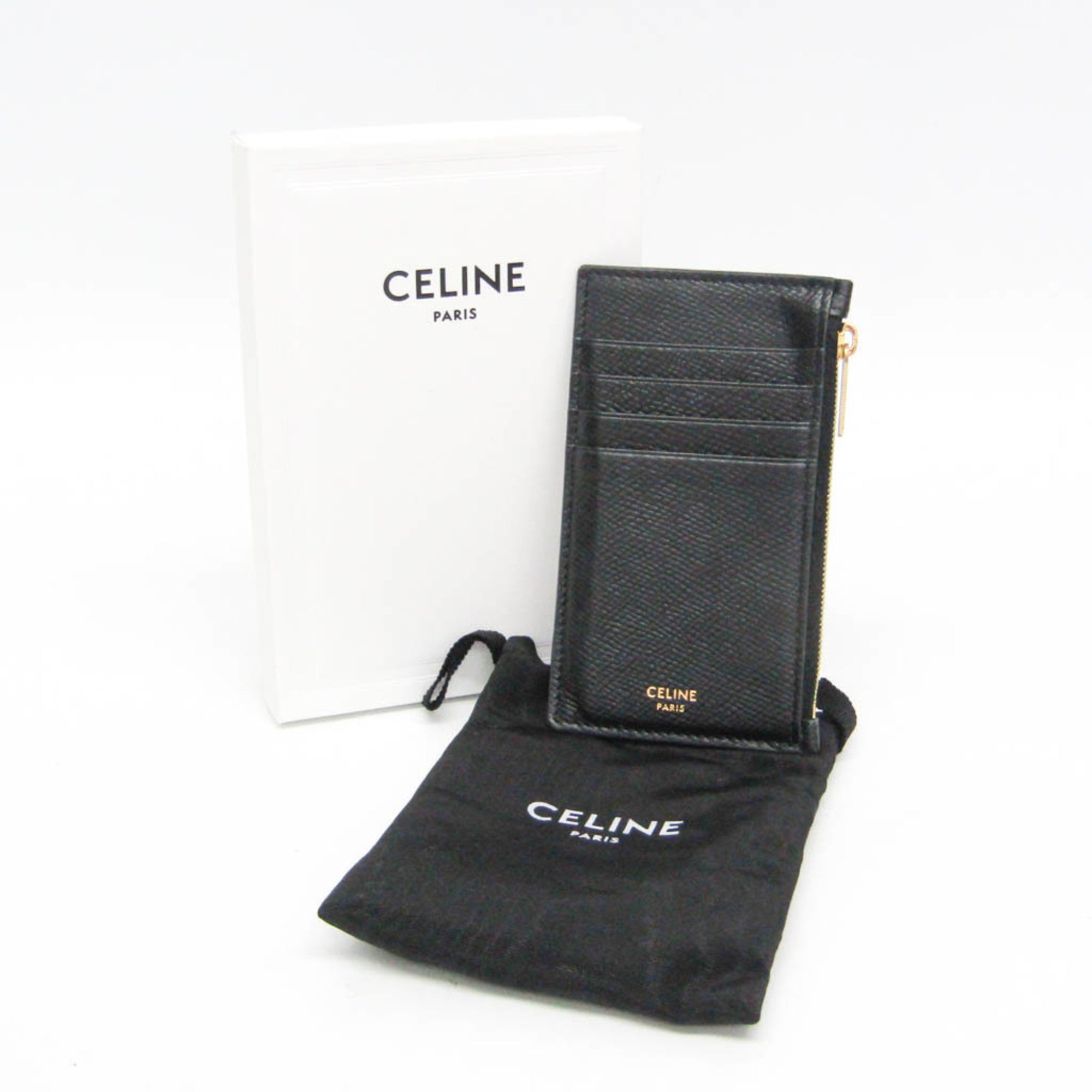 Celine Coin Card Holder Women's Leather Coin Purse/coin Case Black