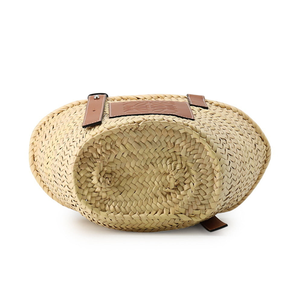 Loewe handbag, basket bag, small, raffia leather, 327.02.S93, LOEWE — Like New