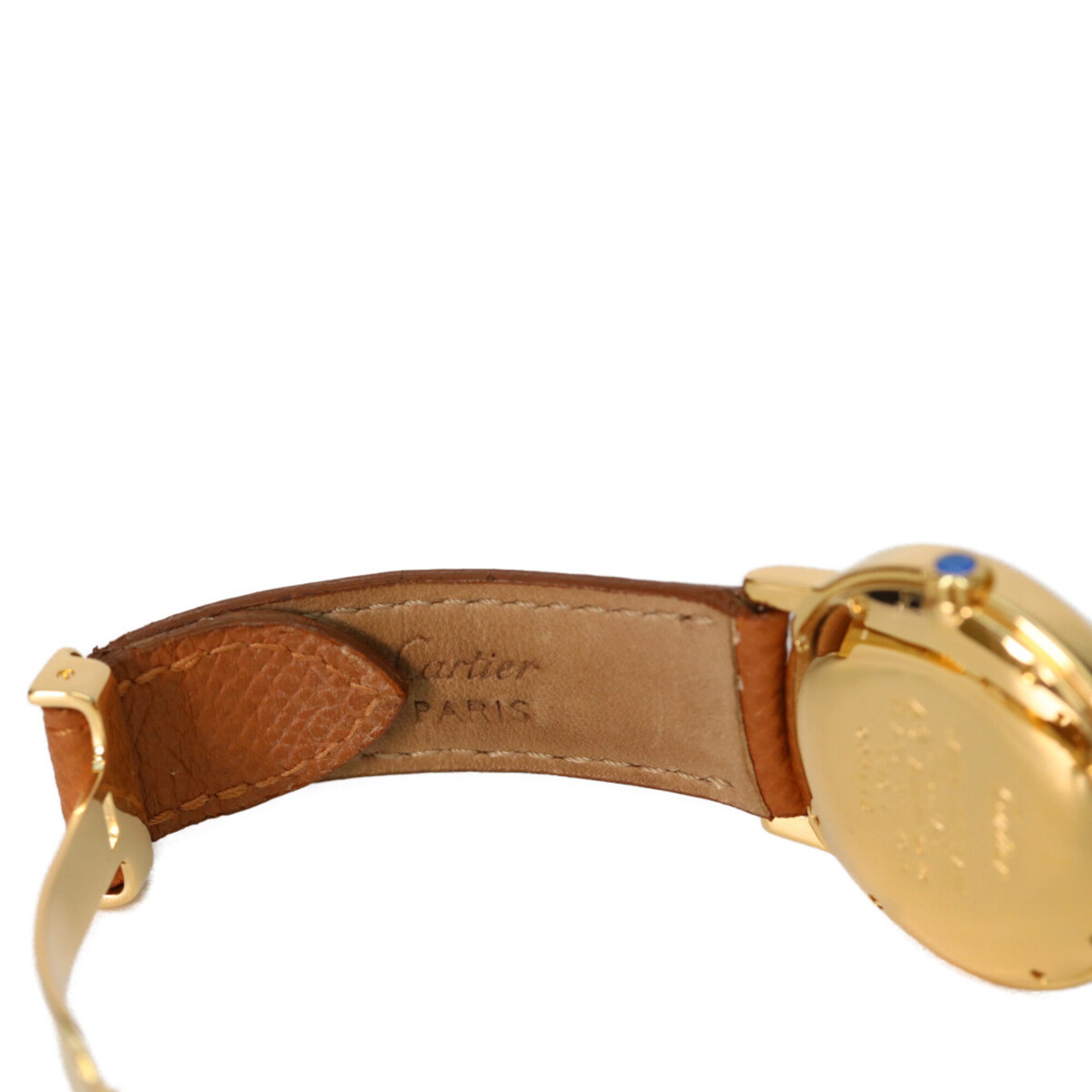 Cartier W1006922 925 Must de Ronde LM Vermeil Small Seconds Trinity Watch Gold Ivory Dial Ladies — Like New