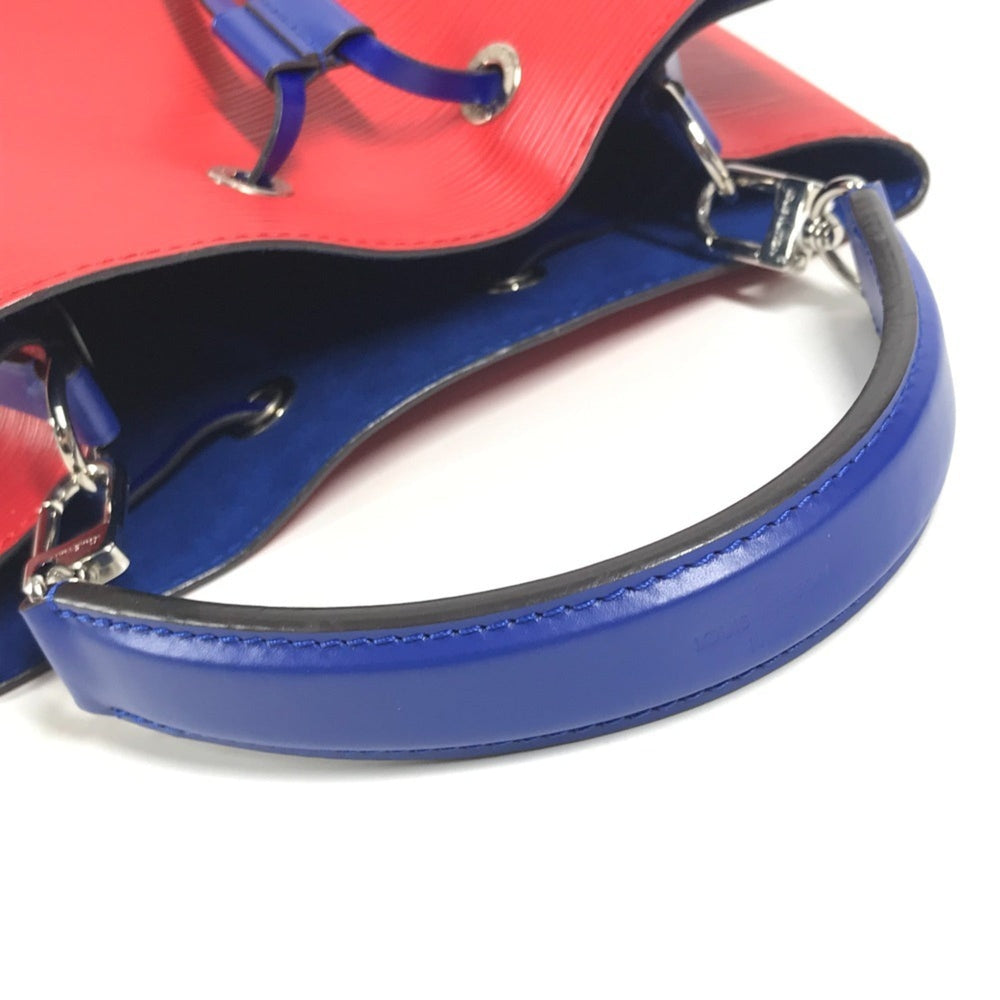 LOUIS VUITTON M54365 Epi NeoNoe Bicolor Bucket Bag, Shoulder 2-Way Handbag, Leather, Women's, Coquelicot Red — Like New