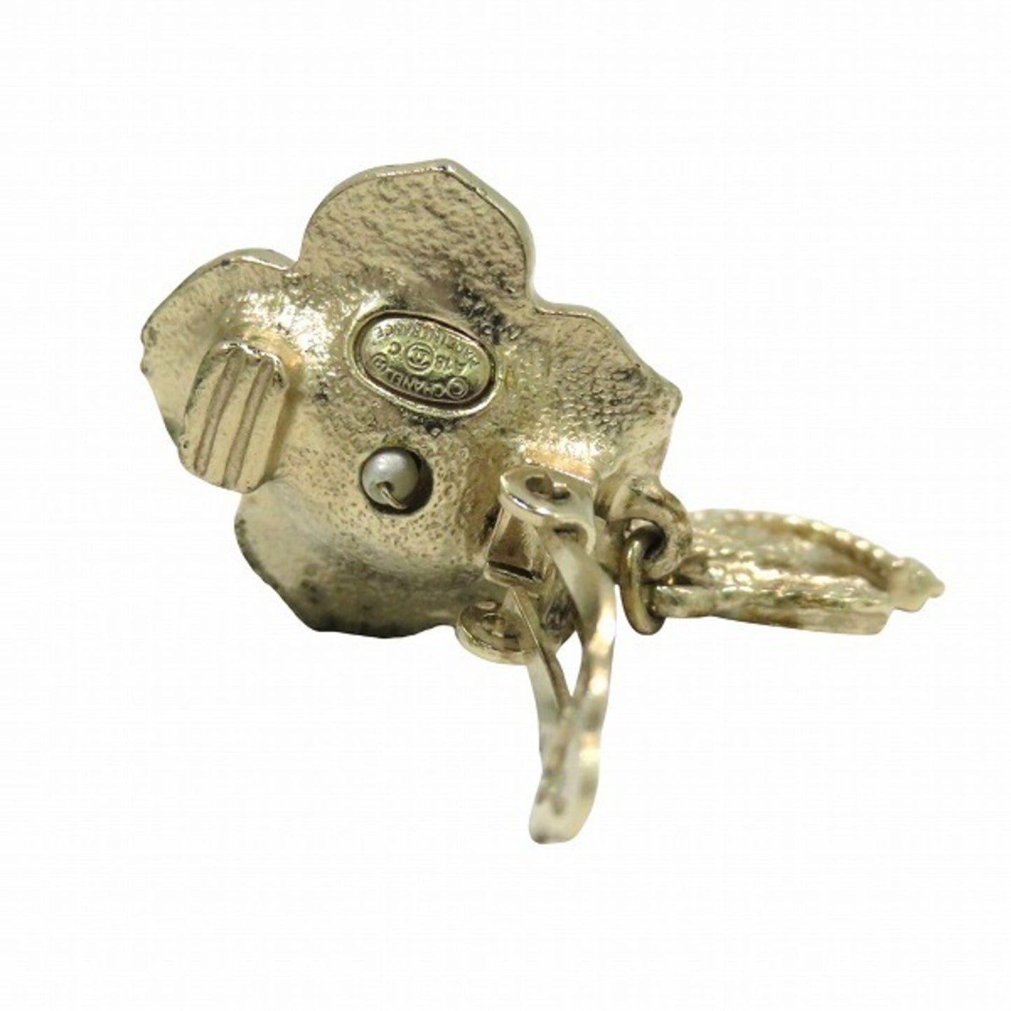 CHANEL A18 C Coco Mark Faux Pearl Earrings for Women