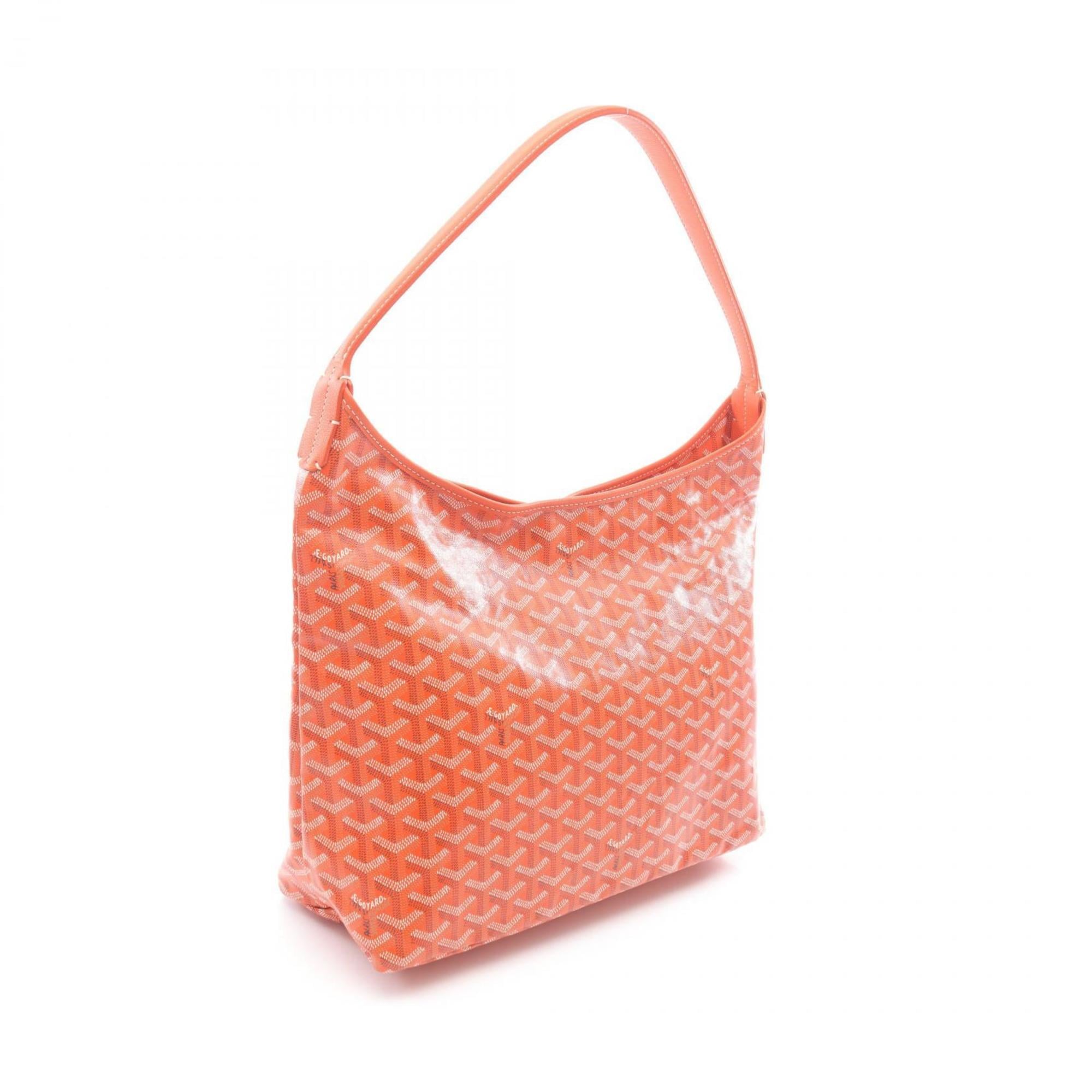 Goyard Bohème Hobo Bag, Shoulder Coated Canvas and Leather, Women's, Orange Multicolor, BOHEMEPMLTY07CL07P