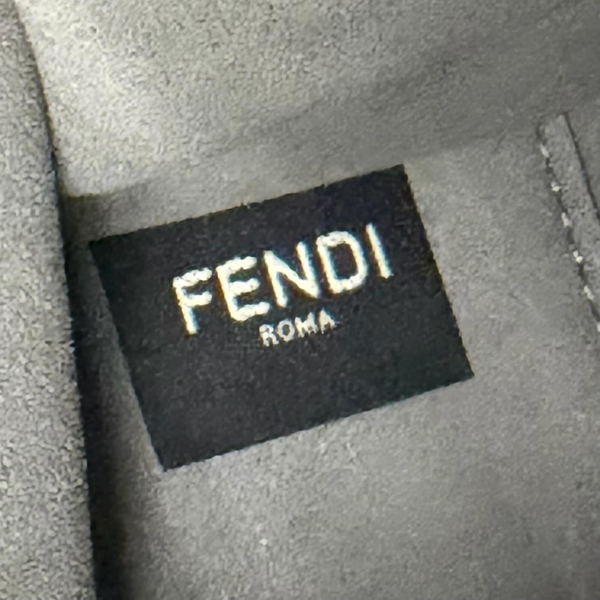 FENDI 7VA584 Leather Go-to Shopper Small 2-Way Handbag/Shoulder Bag, Black, Made in Italy, Women's — Like New