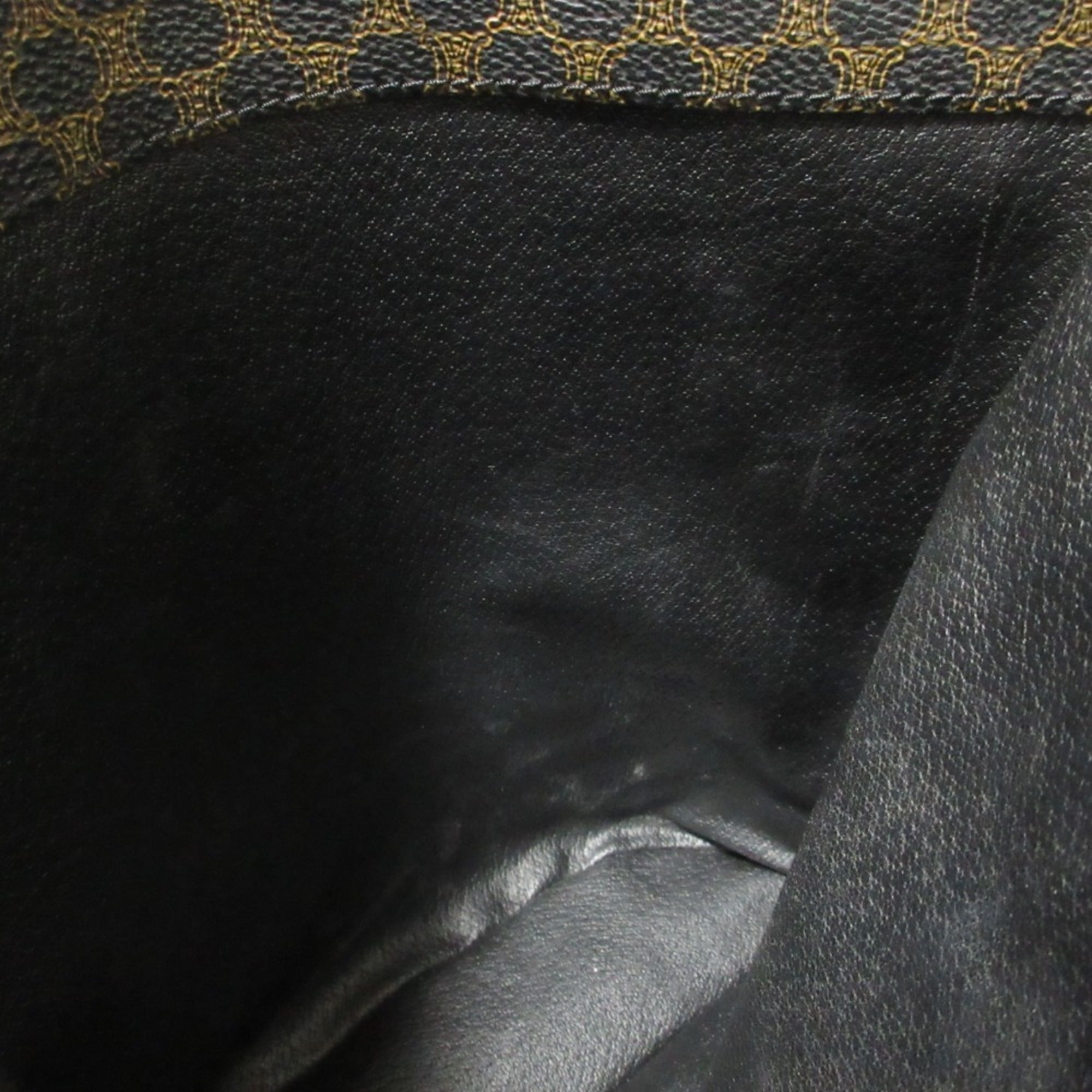 CELINE Black Macadam Bucket Tote Bag Shoulder MC98 1 Brown Women's — Like New