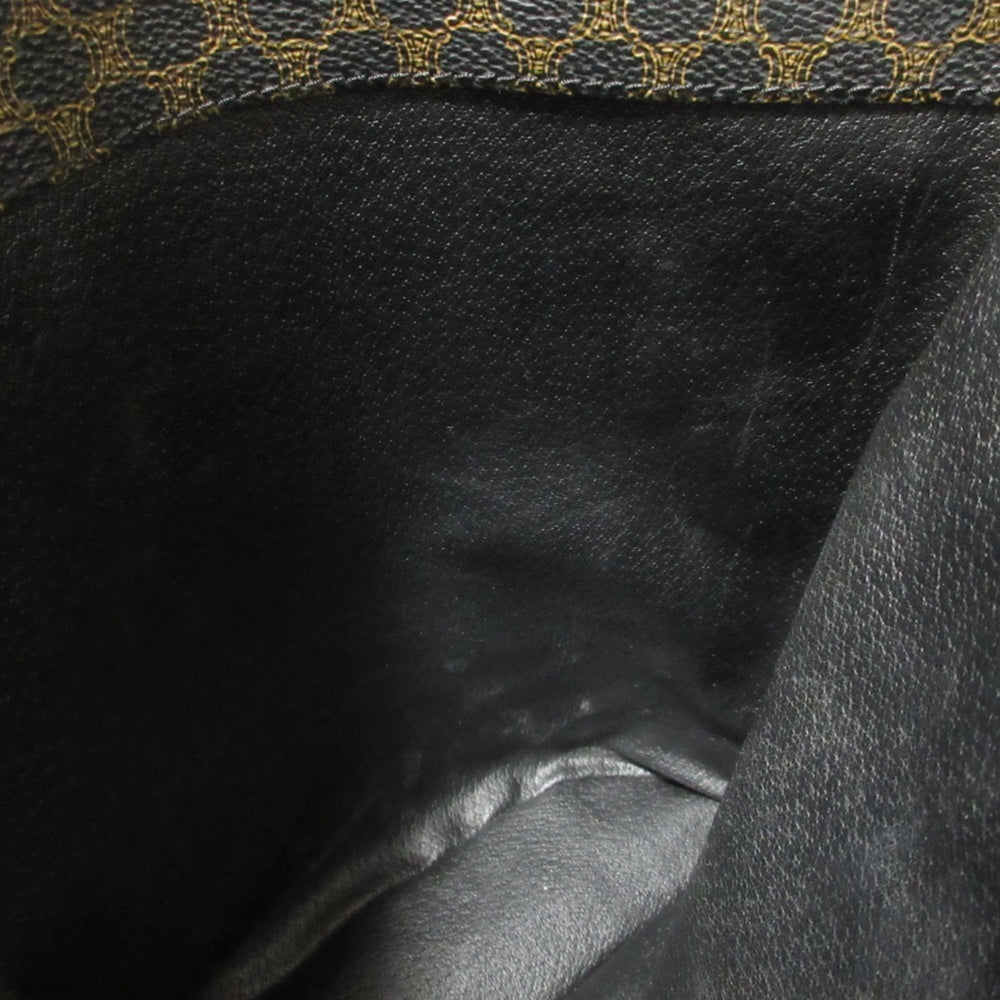 CELINE Black Macadam Bucket Tote Bag Shoulder MC98 1 Brown Women's — Like New