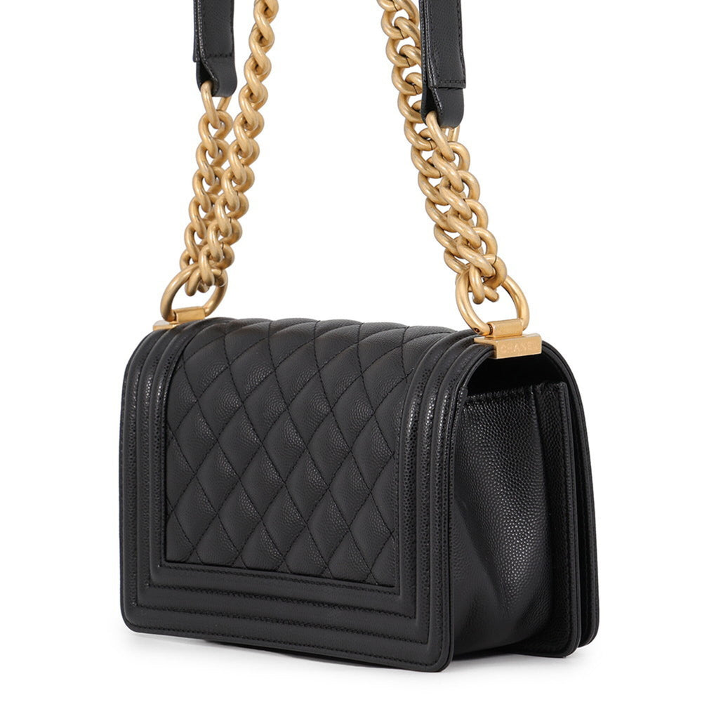 Chanel Chain Shoulder Bag Boy Small Matelassé Coco Mark A67085 BOY CHANEL Handbag Black Women's — Like New