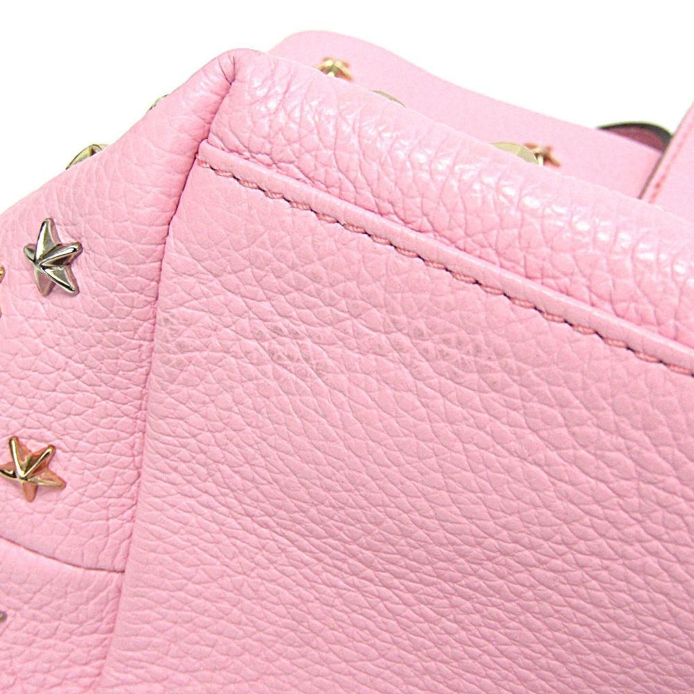 Jimmy Choo Sophia Small Men,Women Leather Studded Tote Bag Pink — Like New