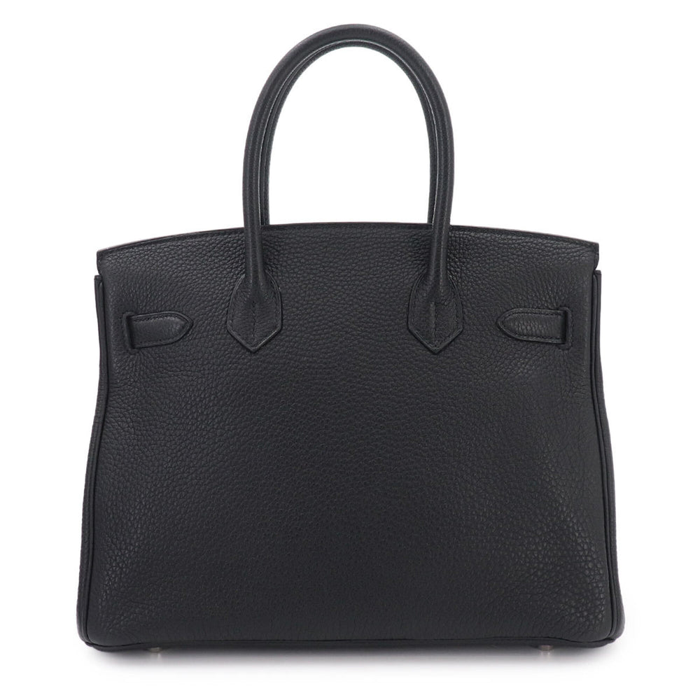 Hermes Birkin 30 Togo Black Handbag □P Stamp Silver Hardware — Like New