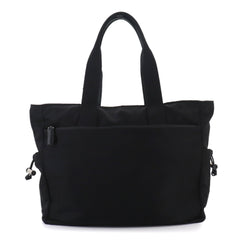 Prada PRADA Tote Handbag Nylon Saffiano Leather Nero Black 2VG042 Silver Hardware Bag — Like New