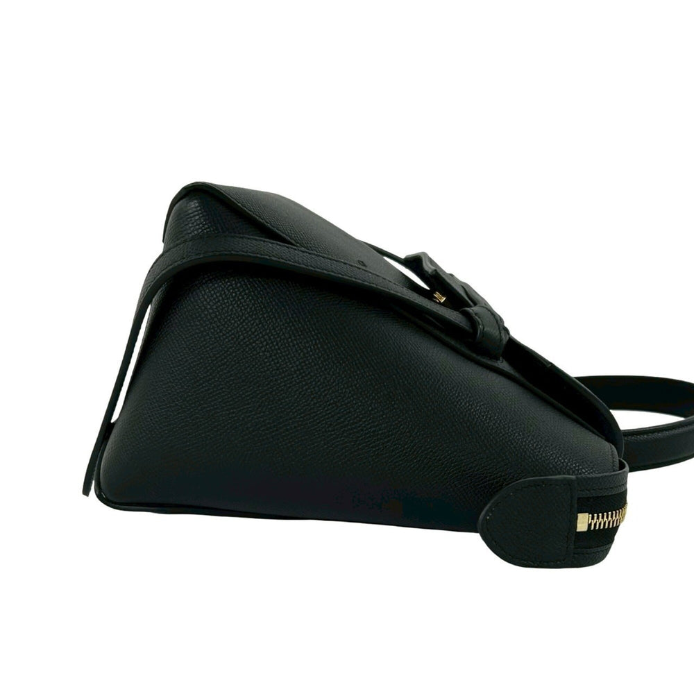 CELINE Belt Bag Micro Leather 2-way Shoulder Handbag Black 40373 — Like New