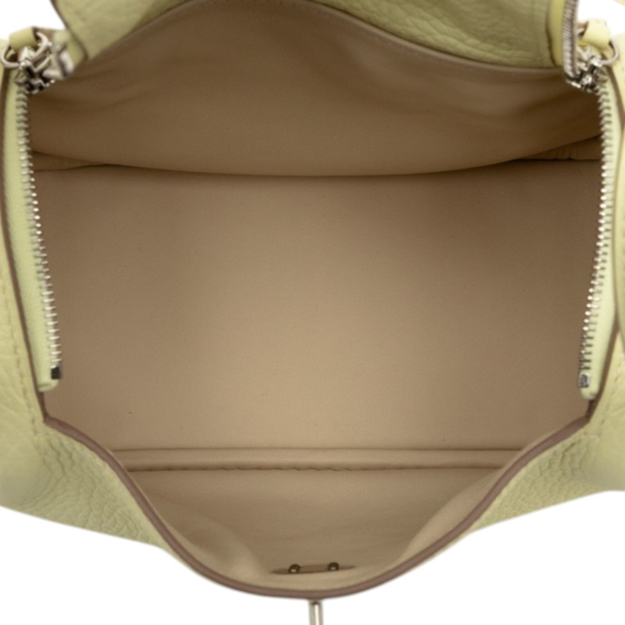 Hermes Lindy Mini Shoulder Bag/Handbag 2-Way Jaune Milton Yellow Taurillon Clemence Leather Women's HERMES — Like New