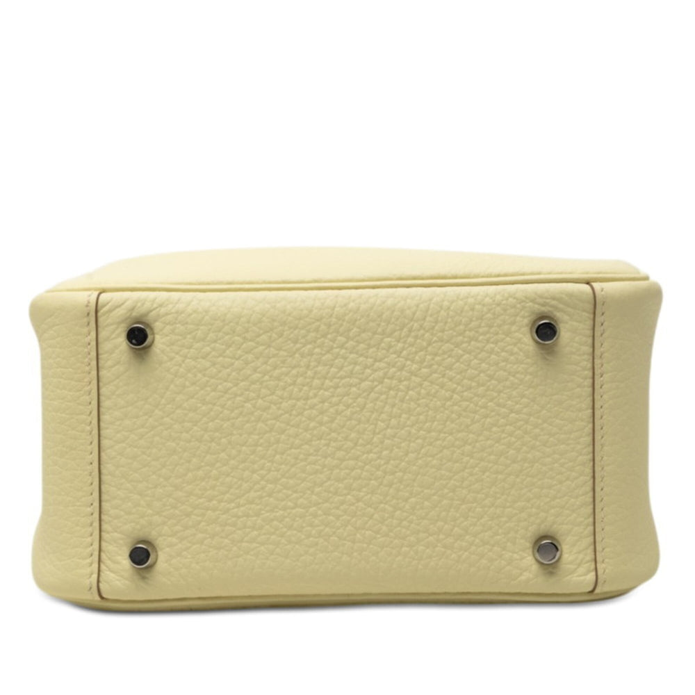Hermes Lindy Mini Shoulder Bag/Handbag 2-Way Jaune Milton Yellow Taurillon Clemence Leather Women's HERMES — Like New