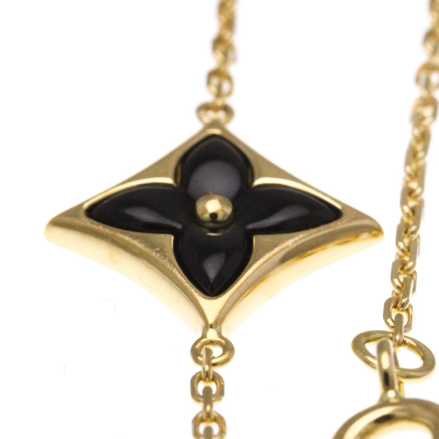 Louis Vuitton Bracelet Star Blossom Bracelet Yellow Gold (18K) Diamond,Onyx Charm Bracelet Onyx