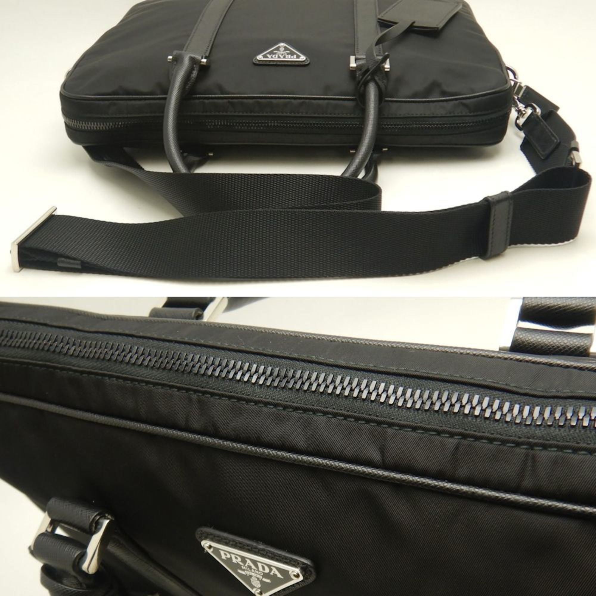 PRADA Prada Tessuto Nylon Briefcase 2VE368 Men's Business Bag 253218