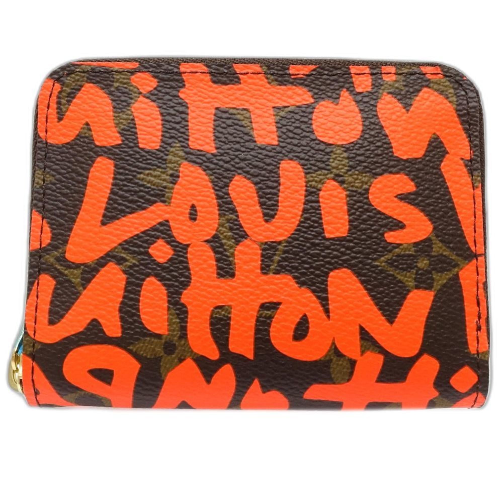 LOUIS VUITTON Louis Vuitton Wallet/Coin Case M93708 Zippy Coin Purse Monogram Graffiti Brown Orange Women's 181780