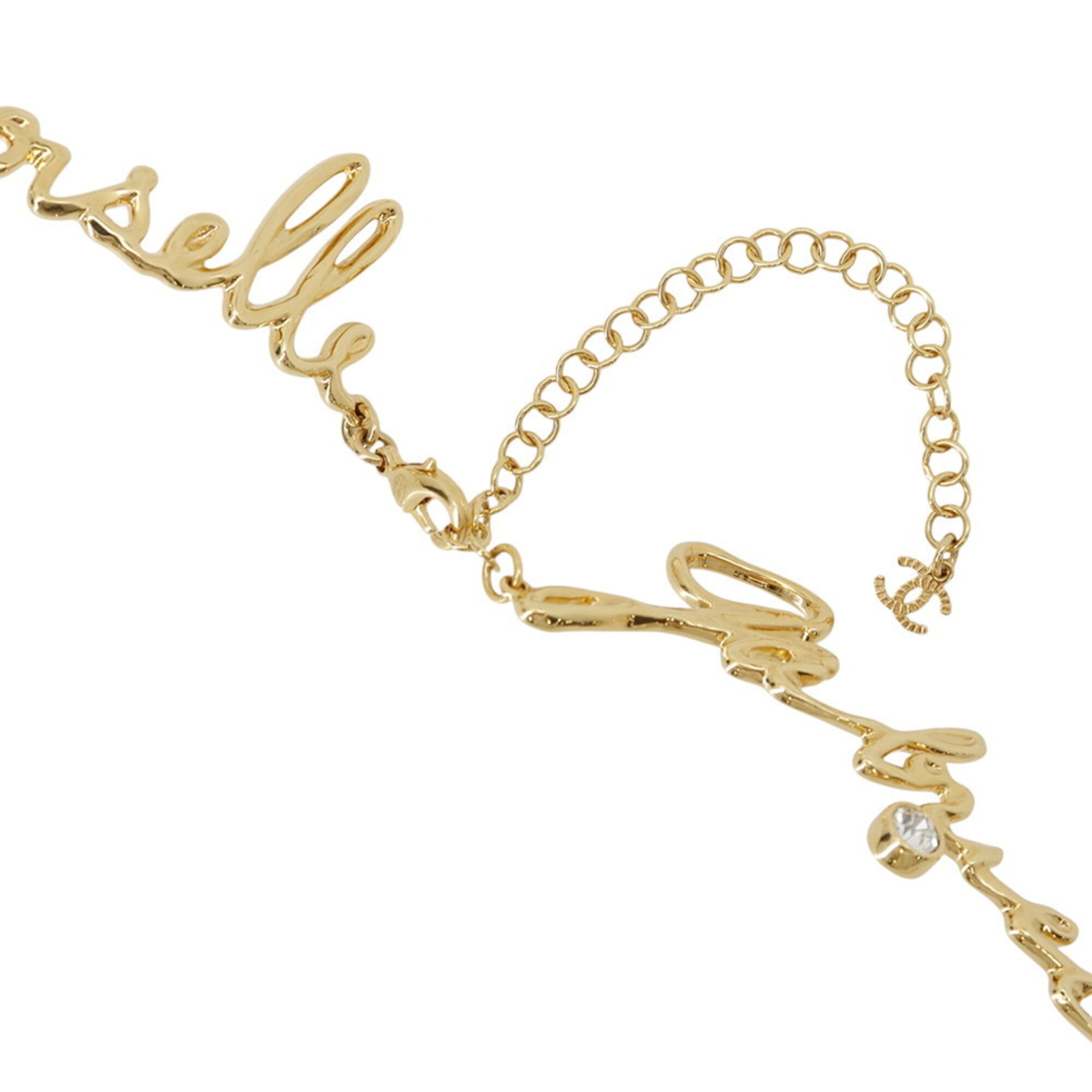 Chanel Necklace I LOVE COCO Coco Mark Rhinestone I24 S ABD430 CHANEL Long NECKLACE — Like New