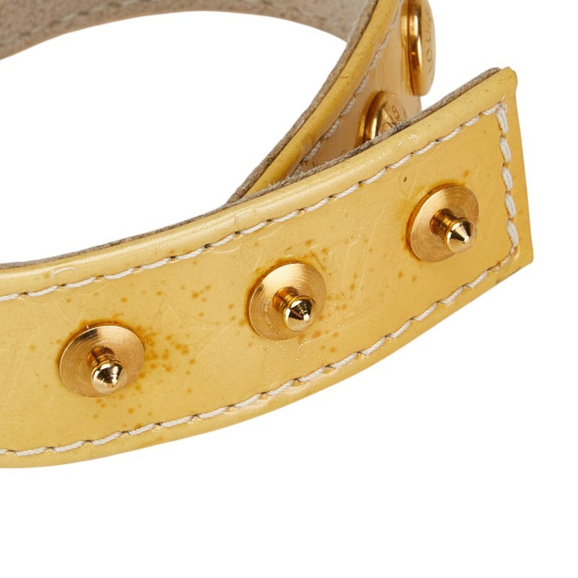 Louis Vuitton Monogram Vernis NOVEMBER 2000 GINZA JAPAN Bracelet Yellow PVC Women's LOUIS VUITTON