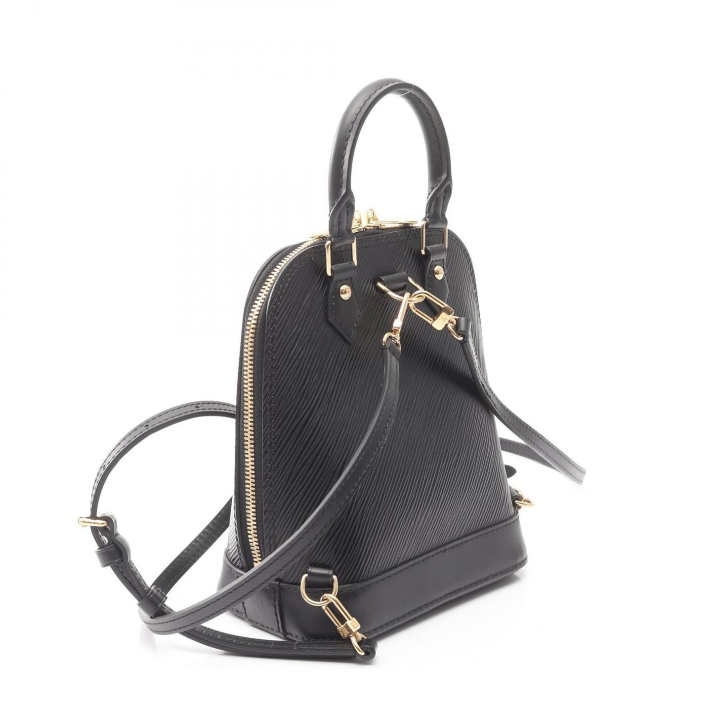 Louis Vuitton Alma Backpack, Epi Leather, Black, M25103, Women's