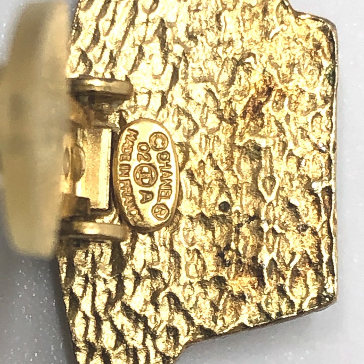 CHANEL Hat Motif 02A Earrings GP Women's Black