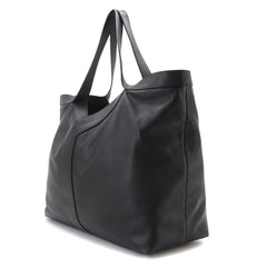 Saint Laurent Y Large Tote Handbag, Leather, Black, 820672, Silver Hardware — Like New