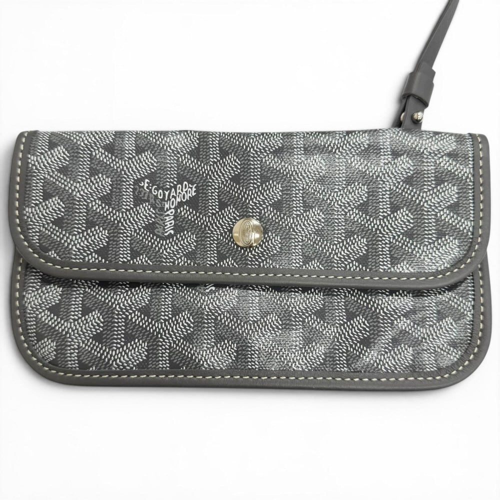 GOYARD Ange PM Tote Bag, Goyardine Canvas with Leather Accents, Comes Pouch, Grey, Made in France, Women's, Includes Dust Bag — Like New