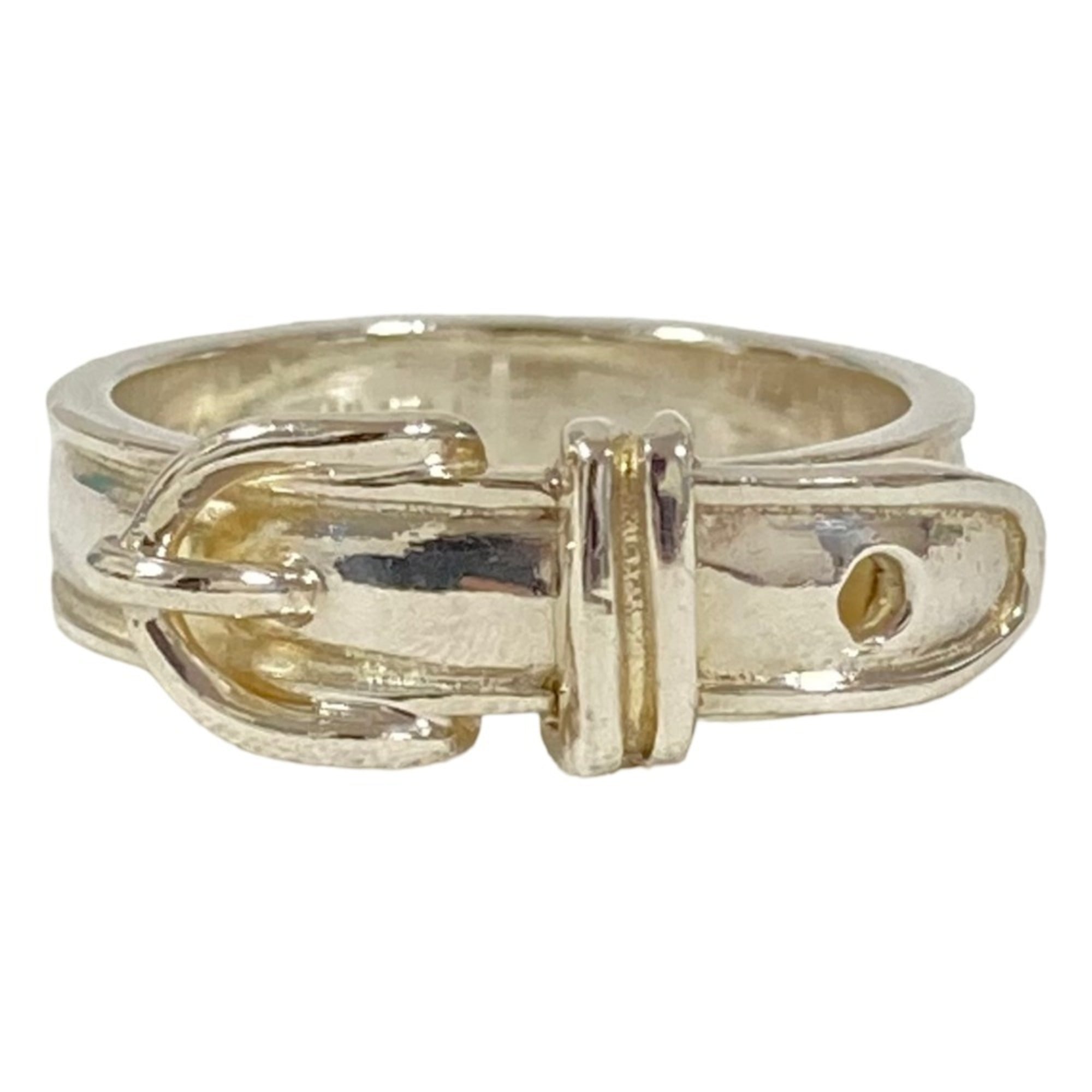 HERMES Vintage Ceinture Ring, 925 Sterling Silver (Equivalent Size), Men's/Women's — Like New