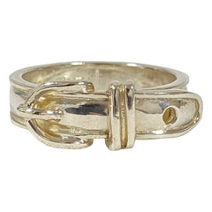 HERMES Vintage Ceinture Ring, 925 Sterling Silver (Equivalent Size), Men's/Women's — Like New