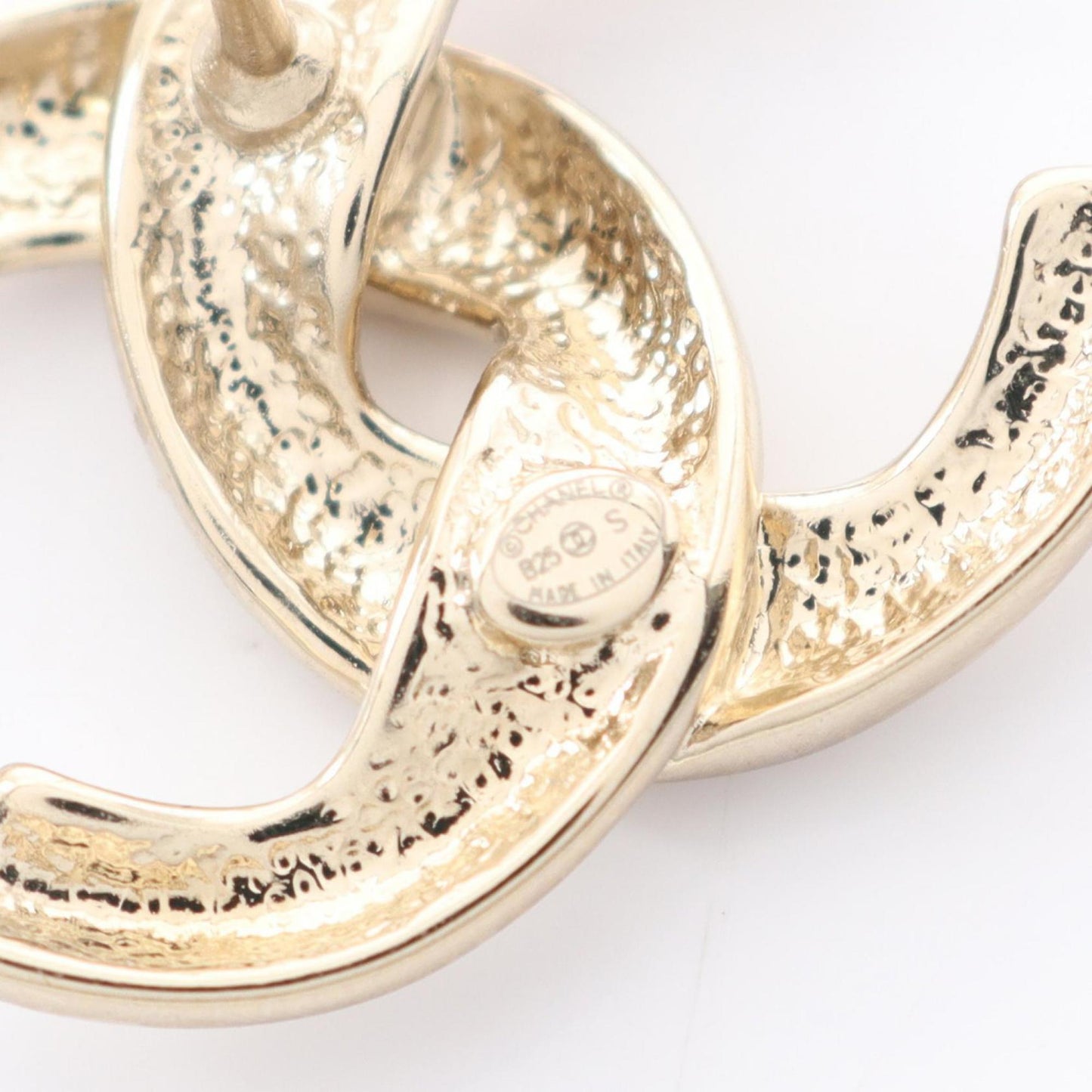 CHANEL Coco Mark Earrings, Gold Plated, Women's