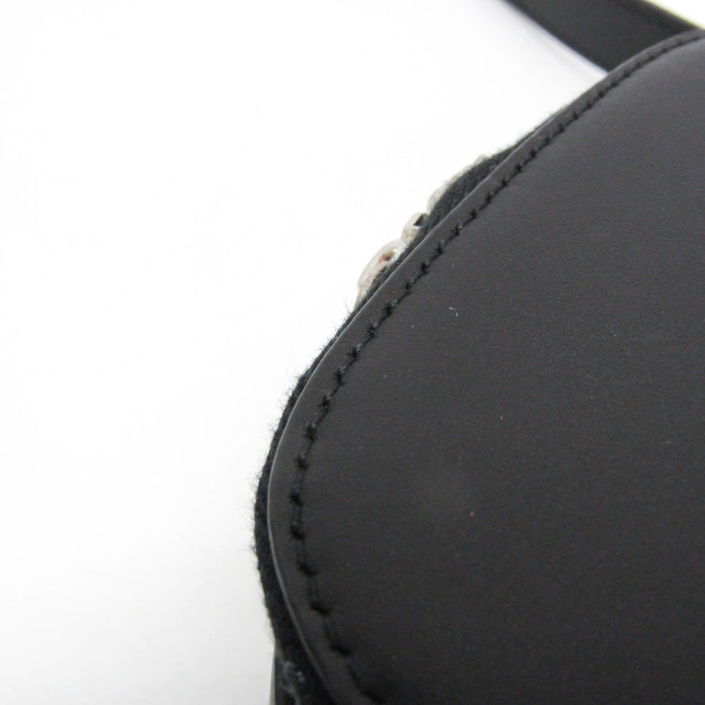 Salvatore Ferragamo AU-24 1469 Men's Leather Shoulder Bag Black