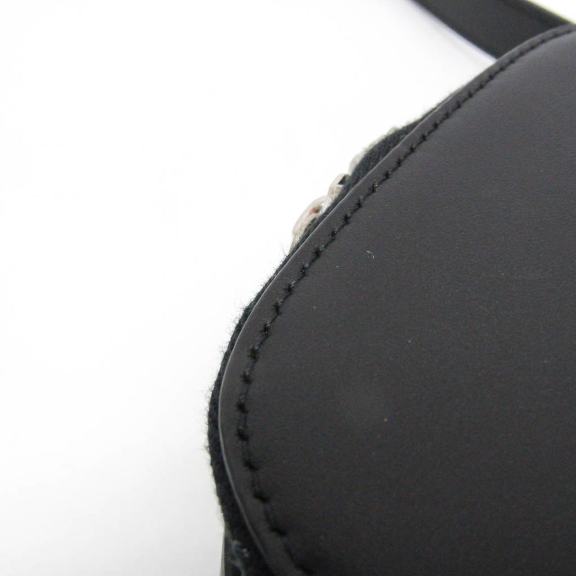 Salvatore Ferragamo AU-24 1469 Men's Leather Shoulder Bag Black