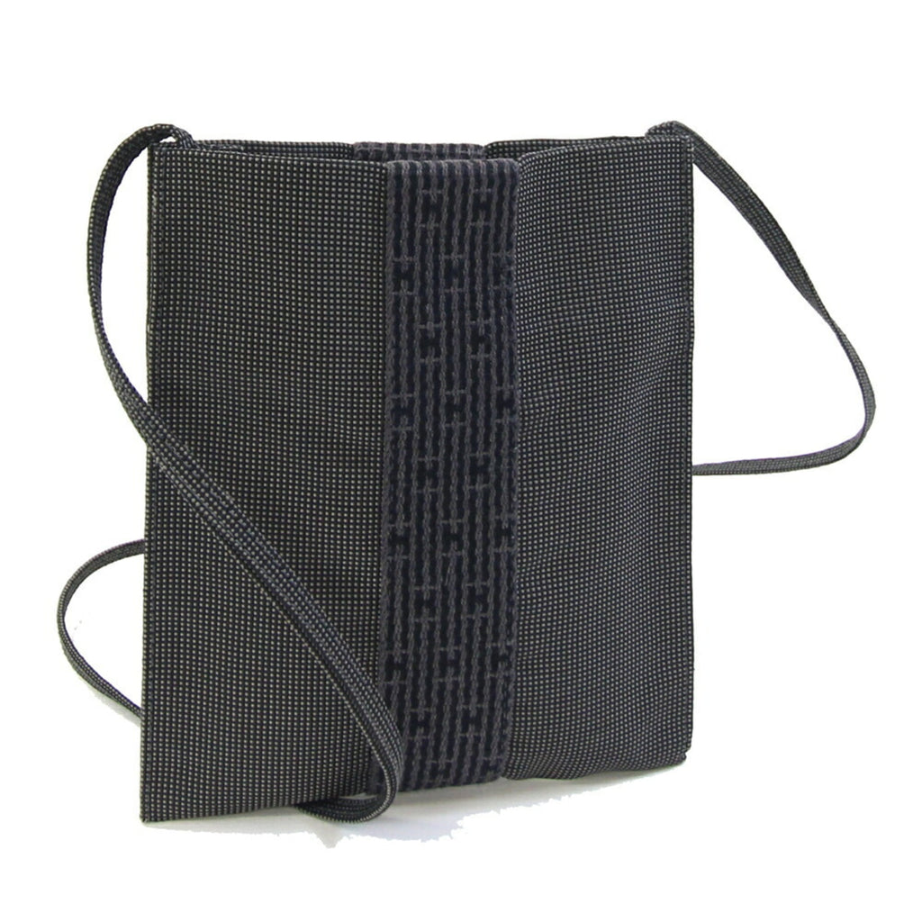 Hermes Air Line Pochette Shoulder Bag, Gray Canvas Crossbody Bag for Women, HERMES