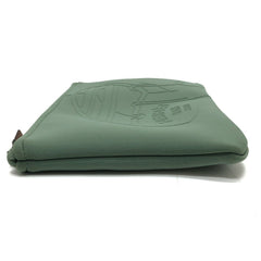 HERMES NeoBain Thalassa PM - Small item storage, flat handbag/pouch, nylon, women's, khaki, like new — Like New