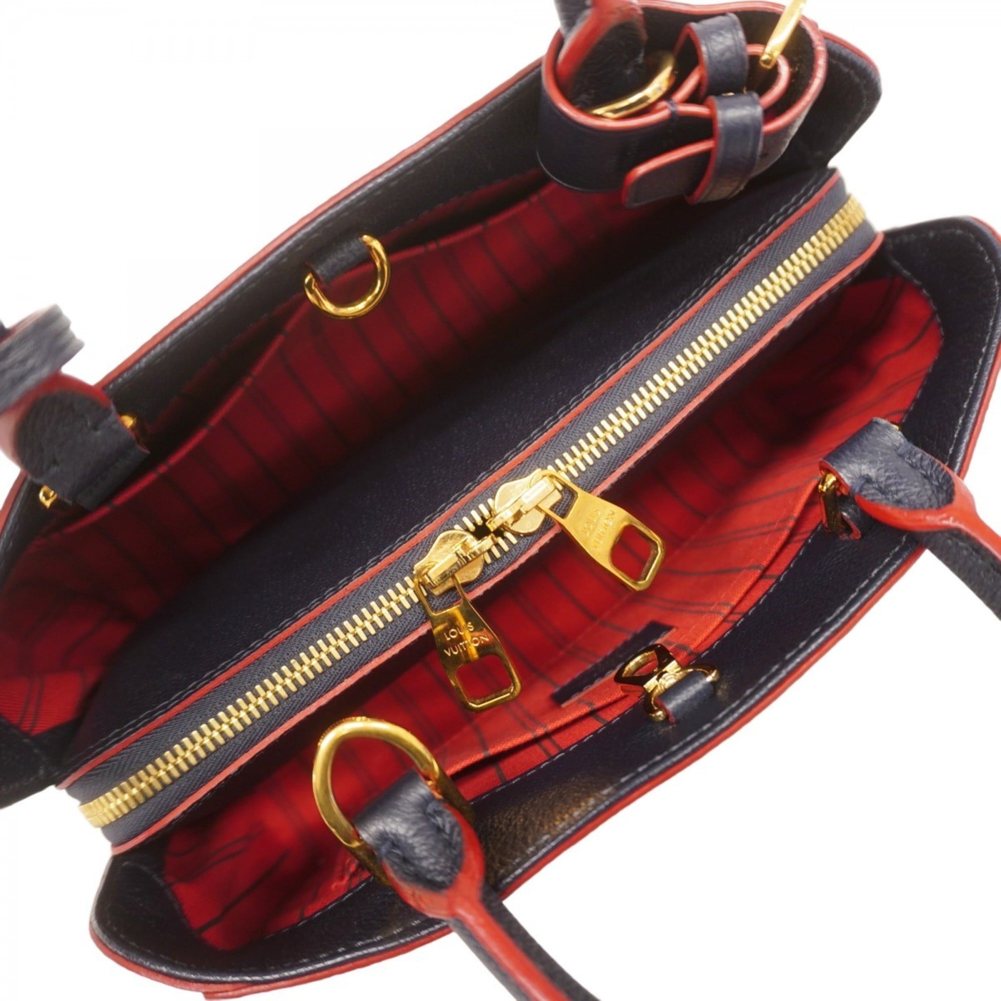 Louis Vuitton Monogram Empreinte Montaigne BB Handbag M42747 Marine Rouge 2-Way Bag for Women P2317302