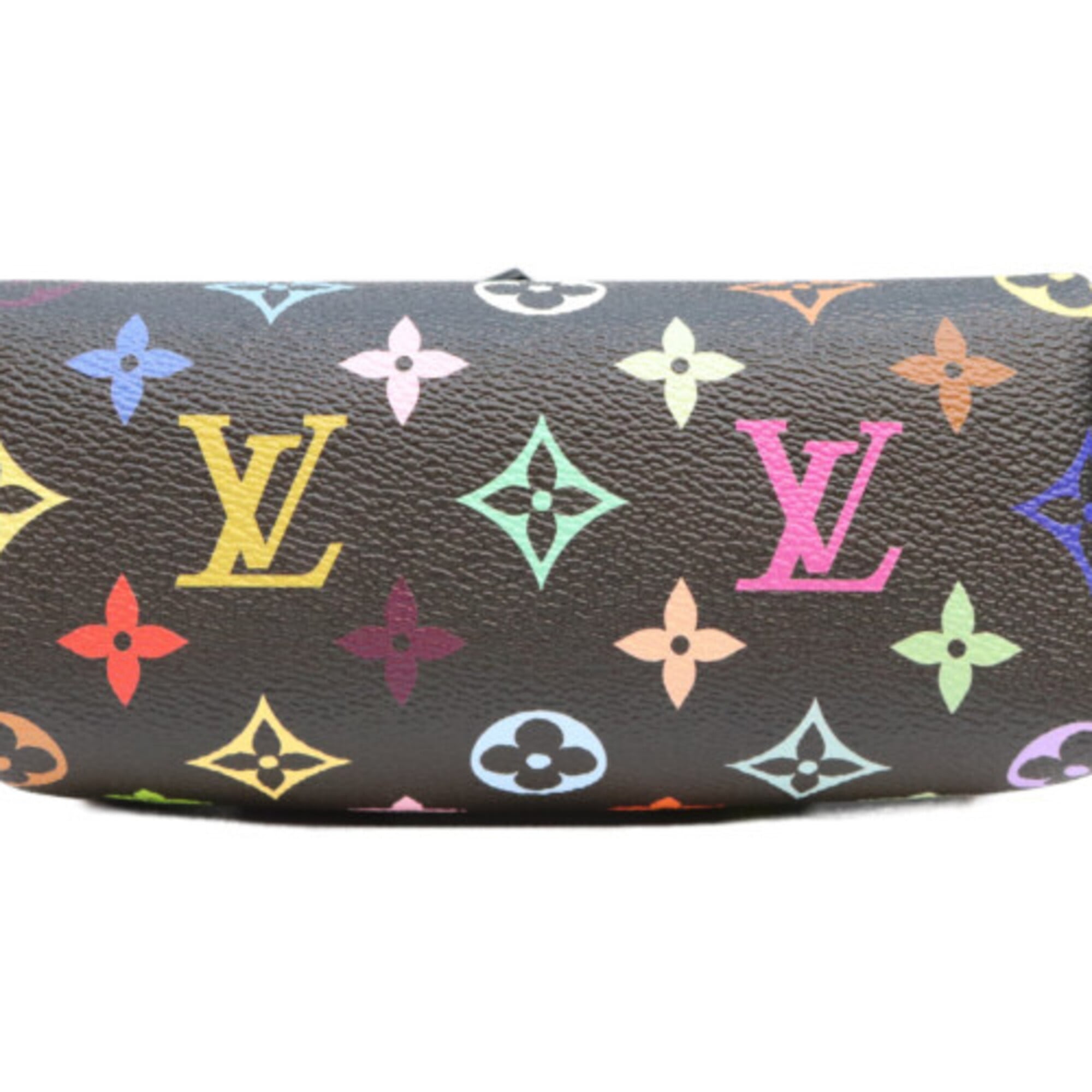 LOUIS VUITTON x Takashi Murakami M13406 Multicolor Noir Nano Speedy Boston Bag Black Silver Hardware Women's — Like New