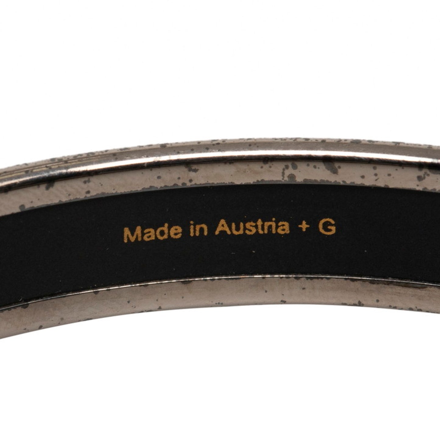 Hermes Enamel PM Cloisonne Bangle Silver Light Blue Metal Women's HERMES