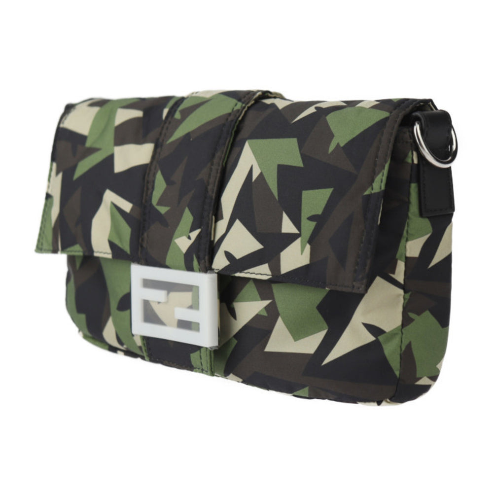 FENDI Mamma Bucket Camouflage Shoulder Bag 7V72 Nylon Leather Green Beige Black Waist Clutch 3WAY Military Pattern 2406063007036R1 — Like New