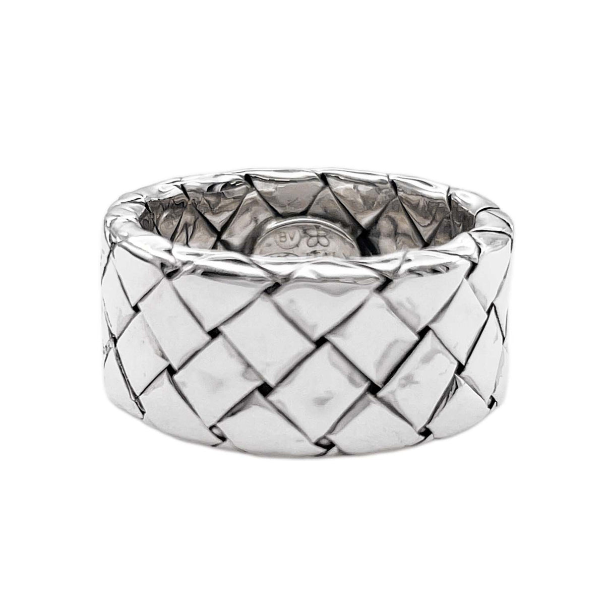 BOTTEGA VENETA Intrecciato Ring, SV925 7824, Silver, Men's & Women's — Like New