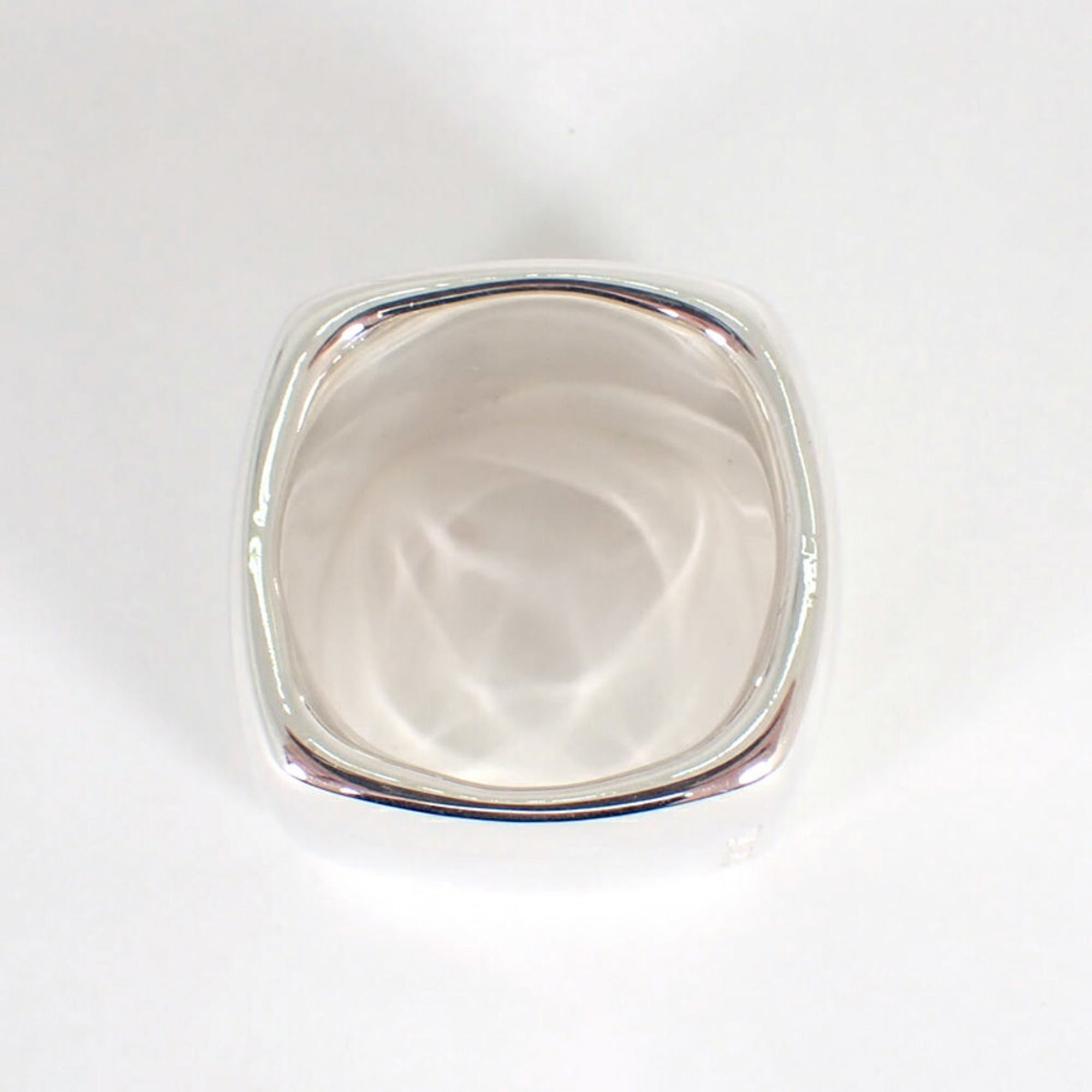 CHANEL 925 Square Wide Ring, Size 15 — Like New